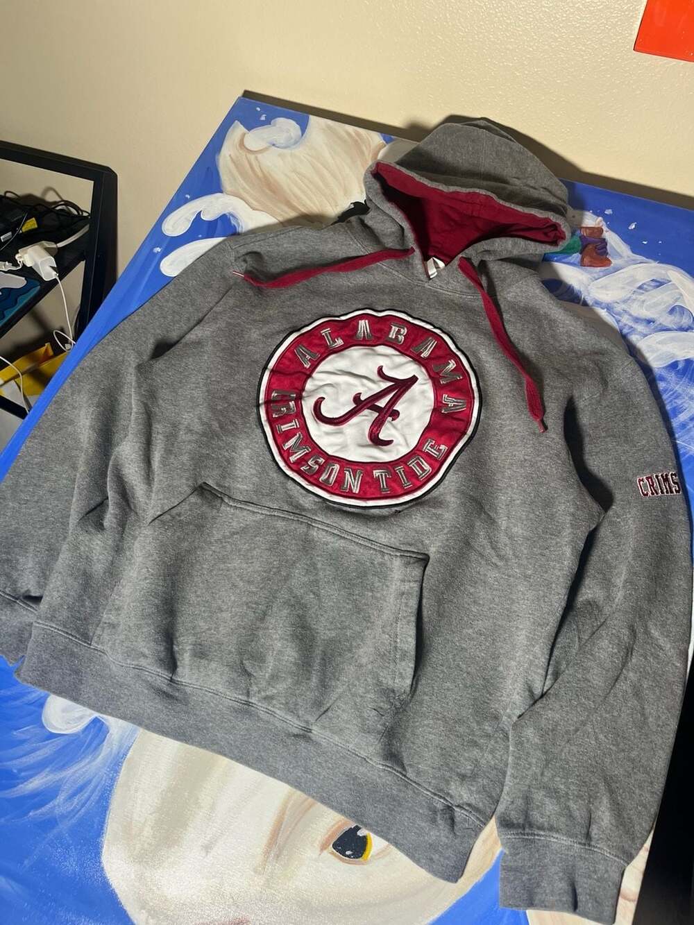 E5 University of Alabama Crimson Tide Hoodie Gray Size M